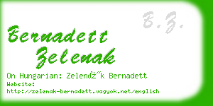bernadett zelenak business card